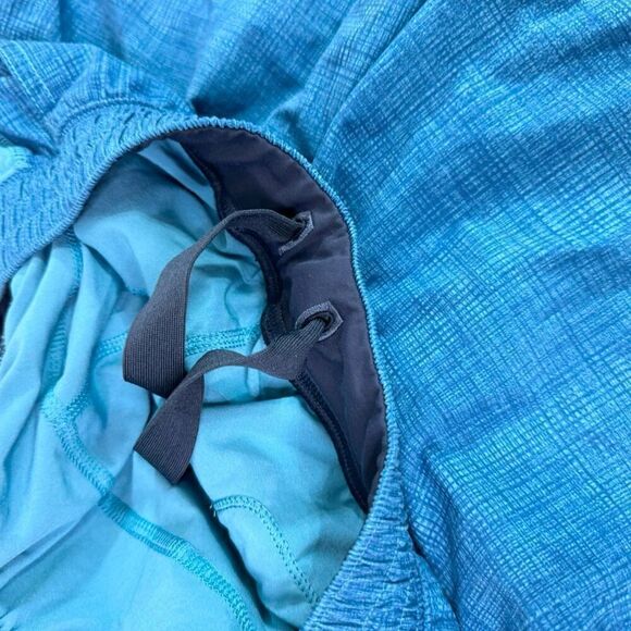 Lululemon Shorts Mens Large Blue Solid Mid-Rise Drawstrings - Picture 7 of 12